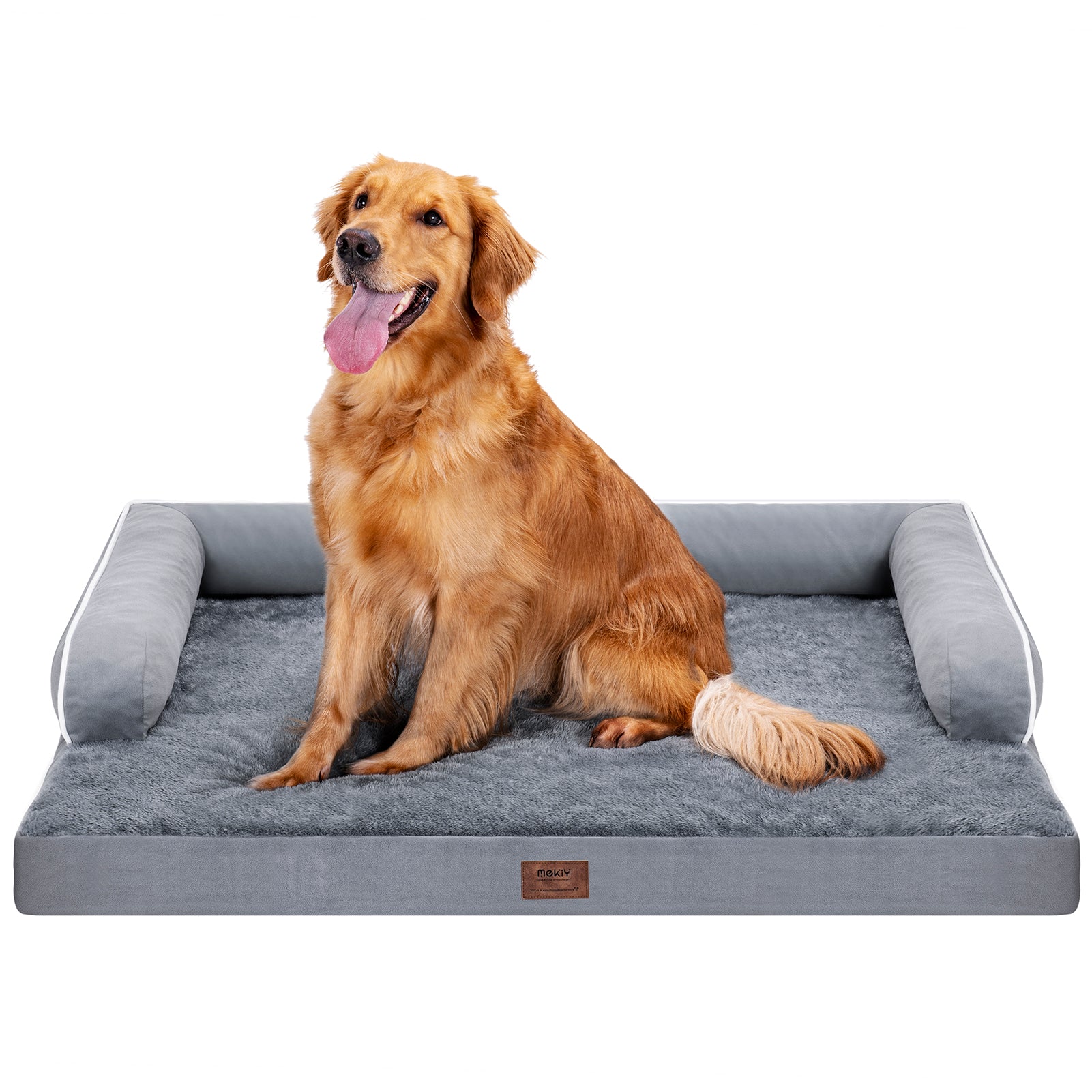 Orthopedic dog bed with bolsters best sale